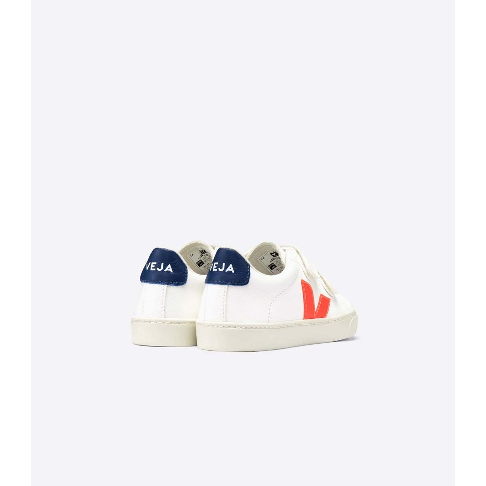 White/Orange/Blue Kids' Veja ESPLAR CHROMEFREE Shoes | AU 730AHK